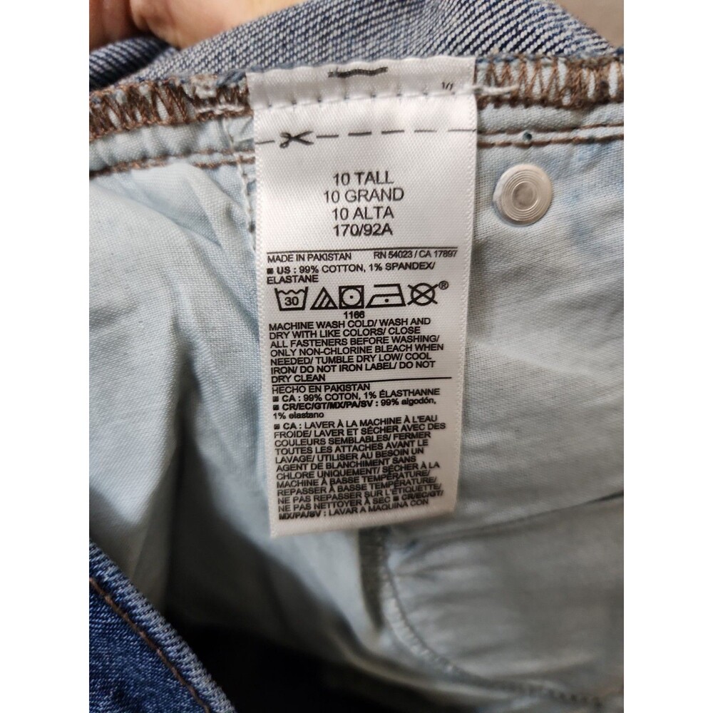 Old Navy Loose Boot-Cut Jeans Womens 10 Tall Blue Dark Wash Cotton NEW - Picture 10 of 11